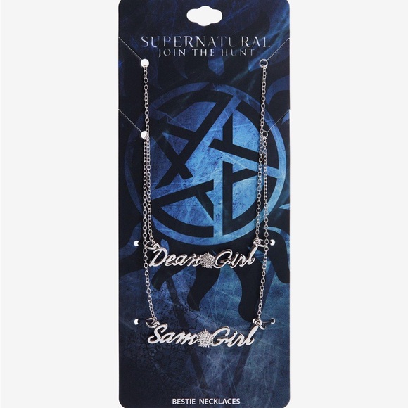 Supernatural Sam & Dean Girl Best‎ Friend Necklace Set Hot Topic Winchester - Picture 1 of 3
